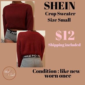 Shein crop sweater